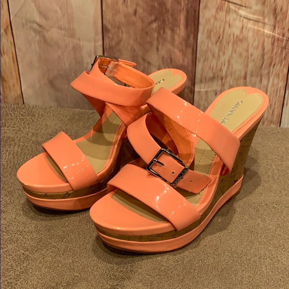 Gianni Bini 7.5 Ankle Strap platform wedge sandals